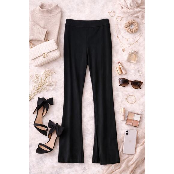 St. John Pants - St. John Women's Stretch Slim Leg Zip Ankle Pants Tailored Minimal Black Size 12